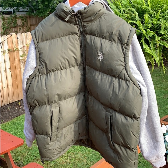 U.S. Polo Assn. Other - US Polo Association Green/Gray Puffer Coat